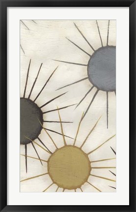 Framed Starburst Triptych II Print