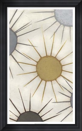 Framed Starburst Triptych III Print