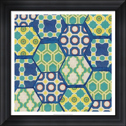 Framed Painted Tortoise I Print