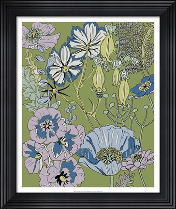 Framed Graphic Garden I Print