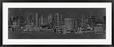 Framed City Sounds at Night Print