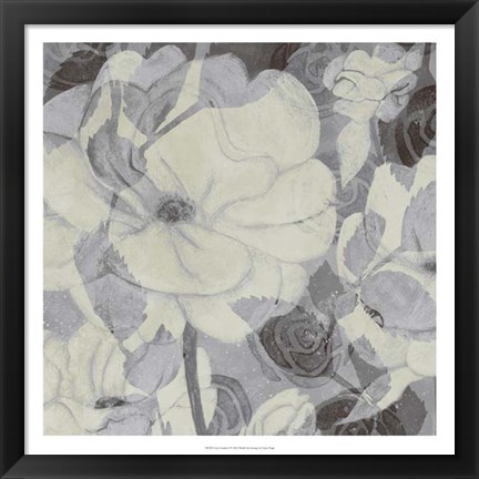 Framed Grey Garden I Print