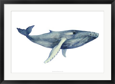 Framed Whale&#39;s Song II Print