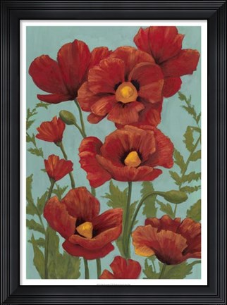 Framed Poppy Promenade I Print