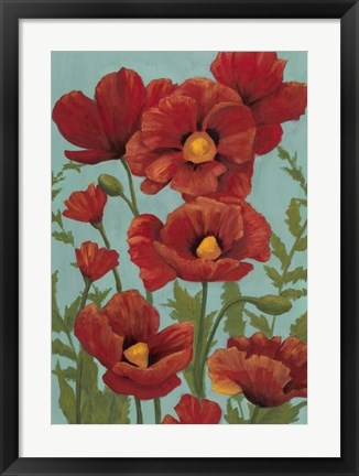 Framed Poppy Promenade I Print