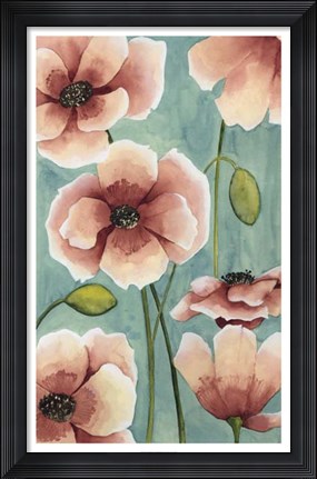 Framed Freckled Poppies I Print