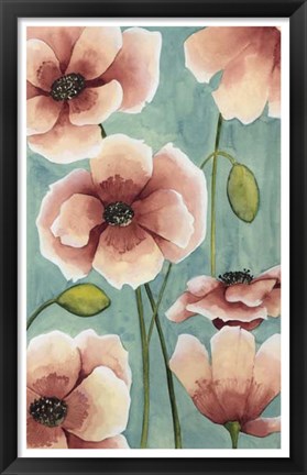 Framed Freckled Poppies I Print