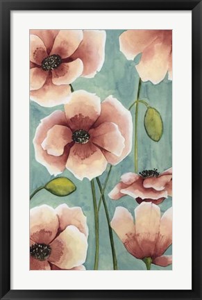 Framed Freckled Poppies I Print