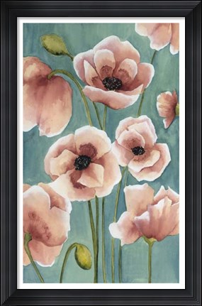 Framed Freckled Poppies II Print