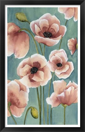 Framed Freckled Poppies II Print