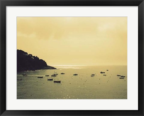 Framed Sunset Harbour I Print