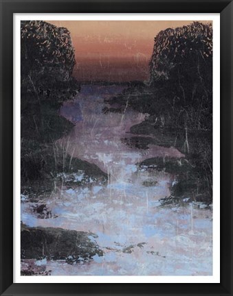 Framed Twilight Canal I Print