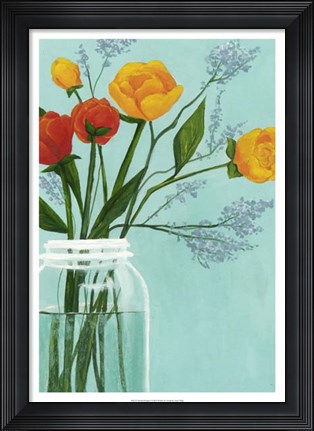 Framed Sylvan Bouquet I Print