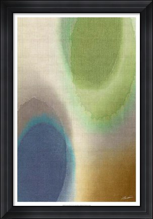 Framed Overtone Blue II Print