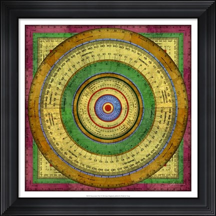 Framed Measurement Tiles I Print