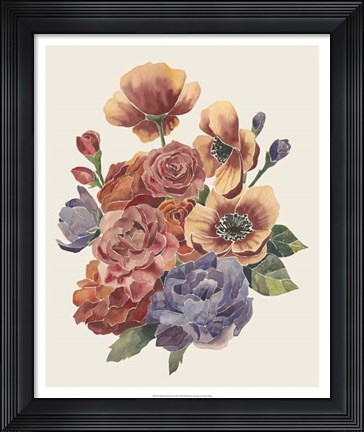 Framed Stained Glass Posy II Print