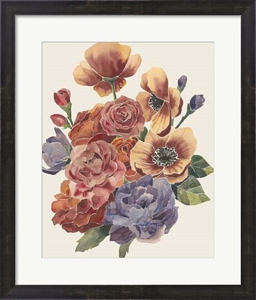 Framed Stained Glass Posy II Print