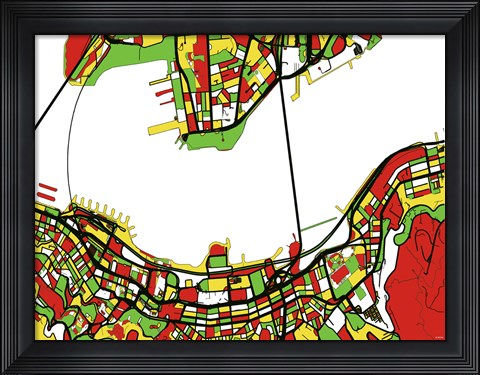 Framed Victoria Quay Hong Kong 2 Print