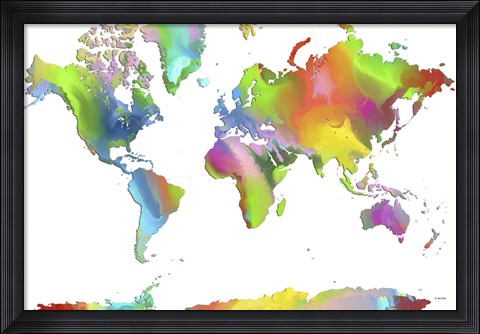Framed World Map 2 Print