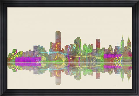 Framed Adelaide SA Skyline 2 Print