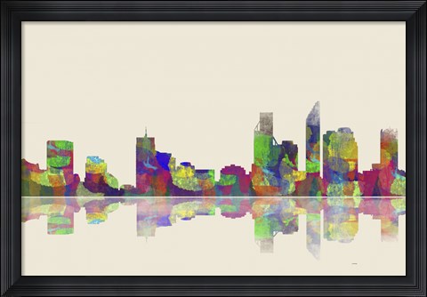 Framed Perth WA Skyline 1 Print