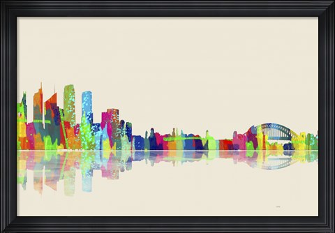 Framed Sydney NSW Skyline 1 Print