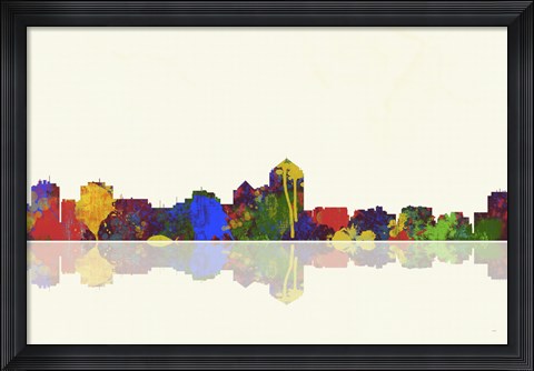 Framed Albuquerque New Mexico Skyline 1 Print