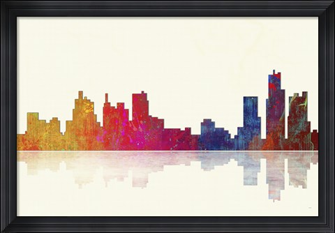 Framed Boston Massachusetts Skyline 1 Print