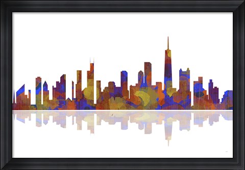 Framed Chicago Illinois Skyline 2 Print