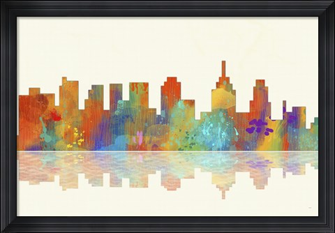 Framed Philadelphia Pennsylvania Skyline 1 Print
