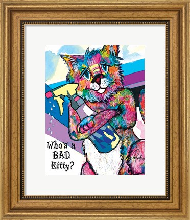 Framed Bad Kitty Print