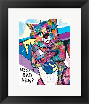 Framed Bad Kitty Print