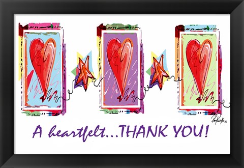 Framed Heartfelt Thank You Print