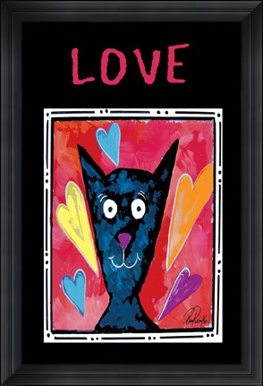 Framed Love Cat Print