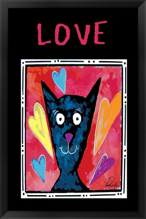 Framed Love Cat Print