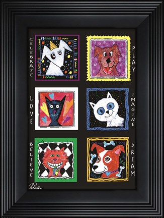 Framed Pets Play Print