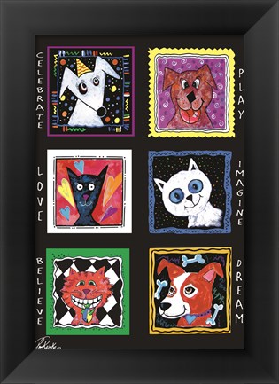 Framed Pets Play Print