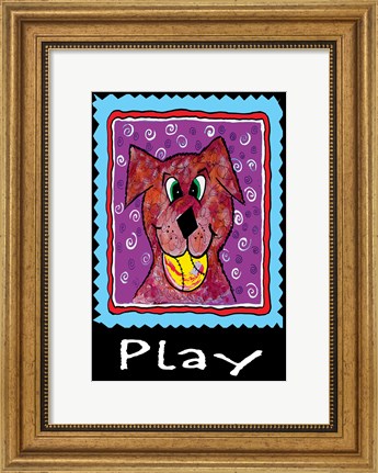 Framed Play Dog Print