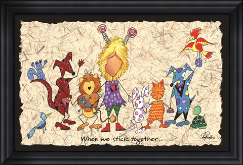 Framed Stick Together Print