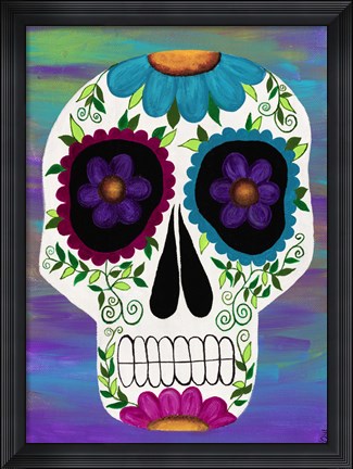 Framed Aster Calavera Print