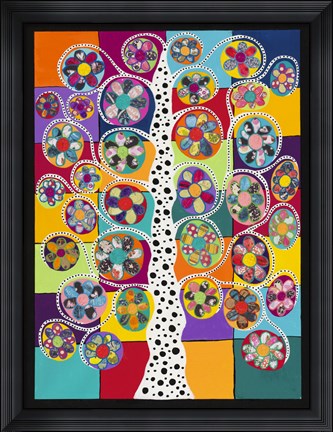 Framed Pinwheel Tree Print