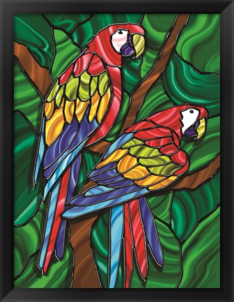 Framed Parrot B Print