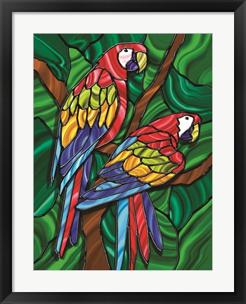 Framed Parrot B Print