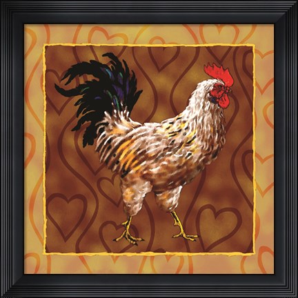 Framed Rooster 2 Print