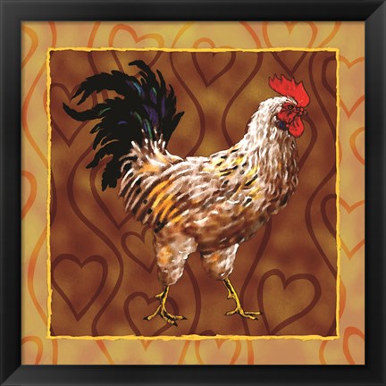 Framed Rooster 2 Print