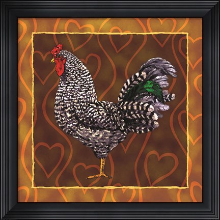 Framed Rooster 3 Print