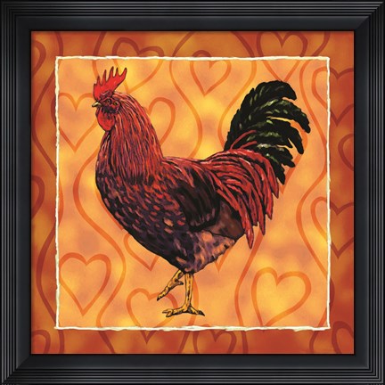 Framed Rooster 4 Print