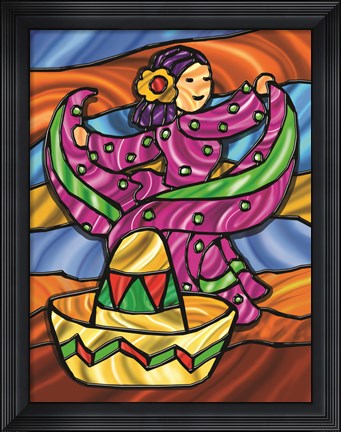 Framed Sombrero 4 Print
