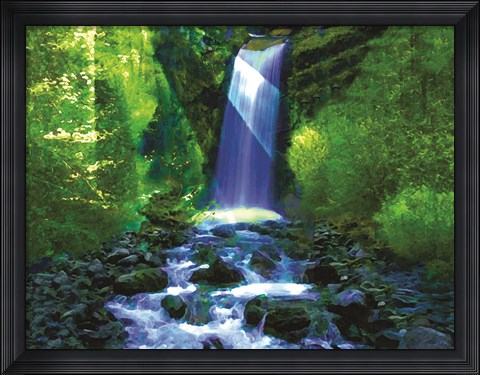 Framed Waterfall B Print
