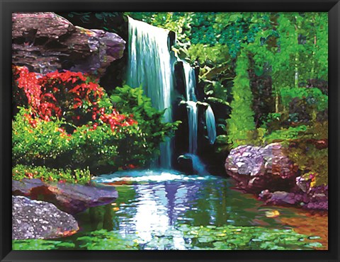 Framed Waterfall D Print